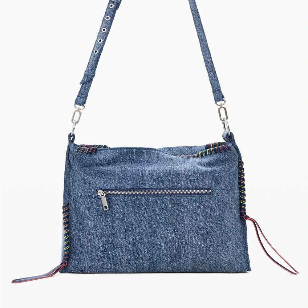 NWT Desigual Blue Denim Shoulder Bag and Heart Coin Pouch 2026 collection 🌱 - Picture 8 of 16